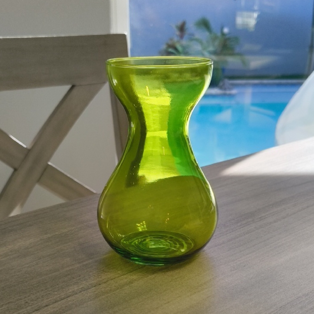 Green Glass Vase